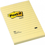 Blocchetti Post-it® Large Note - Righe - 102x152 mm - giallo canary