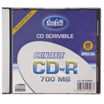 CD-R scrivibile - 700 MB - slim case - Stampabile inkjet