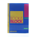Book&block - Blocco A4 - quadretti 4 mm - 4 fori rinforzati
