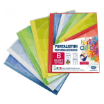 Portalistini personalizzabile Happy Color - polipropilene - 20 buste - colori assortiti