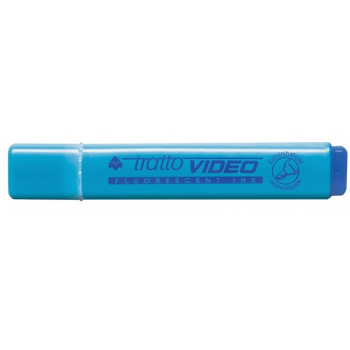 036252000 - Evidenziatore Tratto Video - azzurro - Tratto 1- 5 mm - punta a  scalpello - Tratto (Cancelleria-Evidenziatori e marcatori - Evidenziatori)