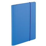 Cartelline con elastico in fibrone - 24x18 cm - blu