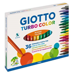 Pennarelli Turbo Color - punta fine - da 3 anni - Astuccio 36 pennarelli